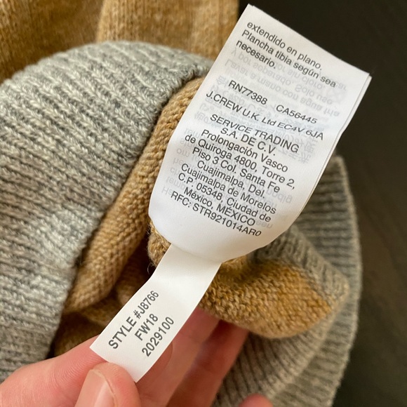 J. Crew Cotton-Wool Colorblock Crewneck Sweater - Picture 3 of 5